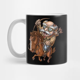 diabeetus riding out of an explosion in the movie hard target Mug